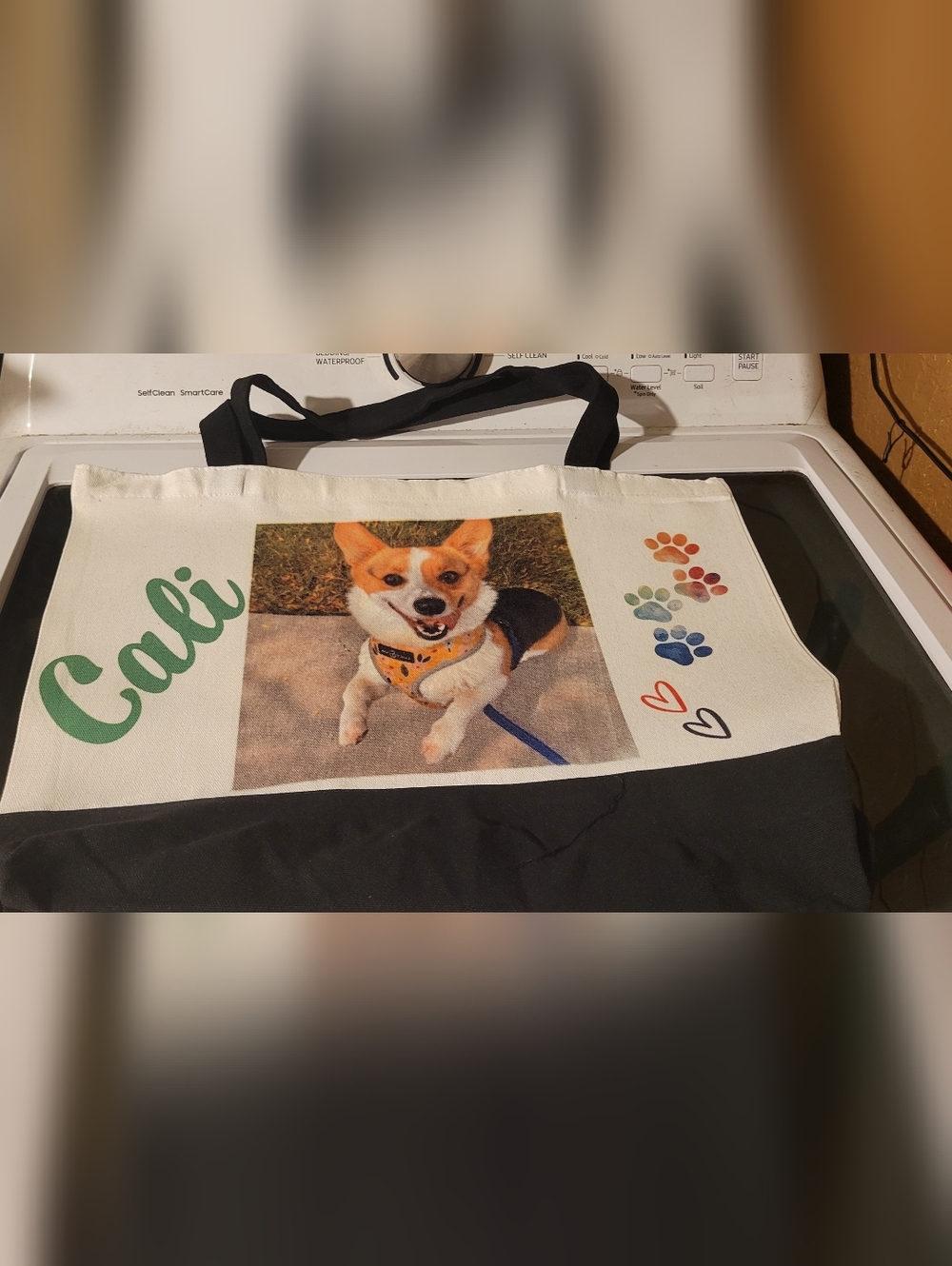 Custom Pet Tote — Handmade Canvas Bag Personalized with Your Pet’s Photo & Name